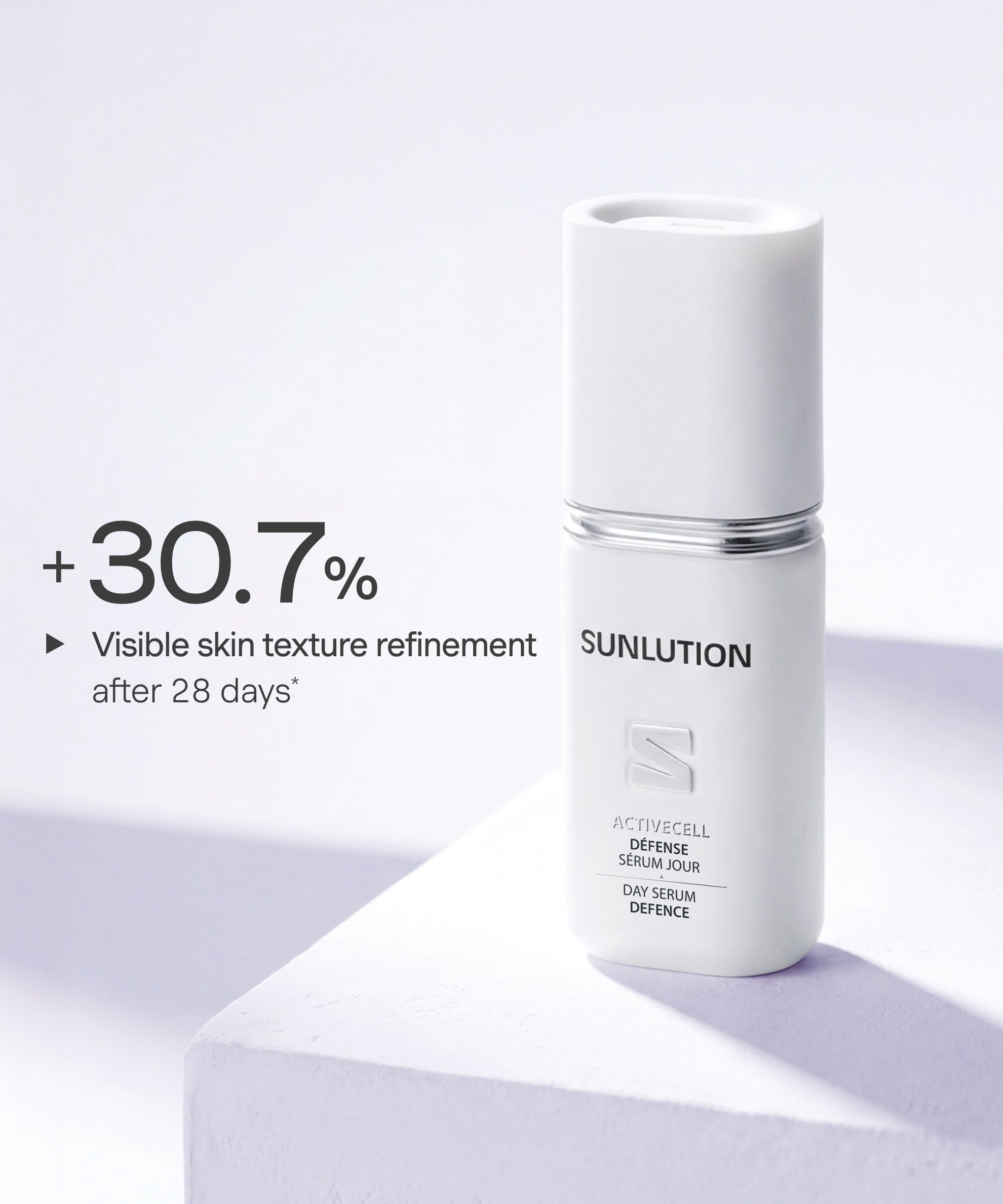 Bénéfice grain de peau Sérum Jour Défense SUNLUTION